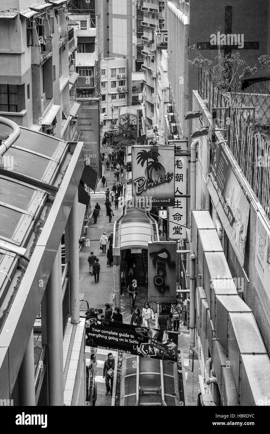 Scena urbana a Hong Kong Foto Stock