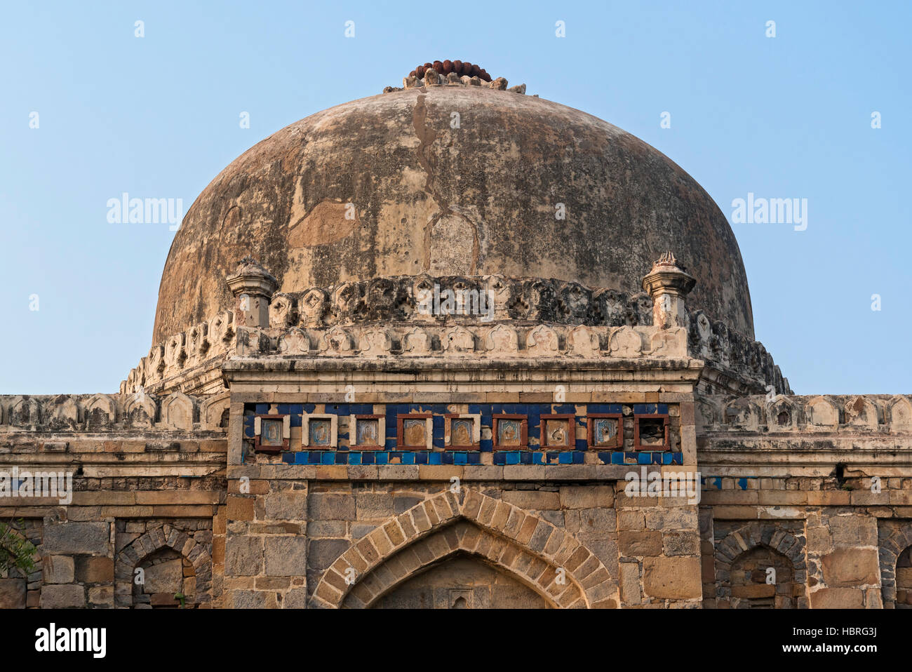 Shisha Gumbad tomba, Lodhi (Lodi) Giardini, New Delhi, India Foto Stock