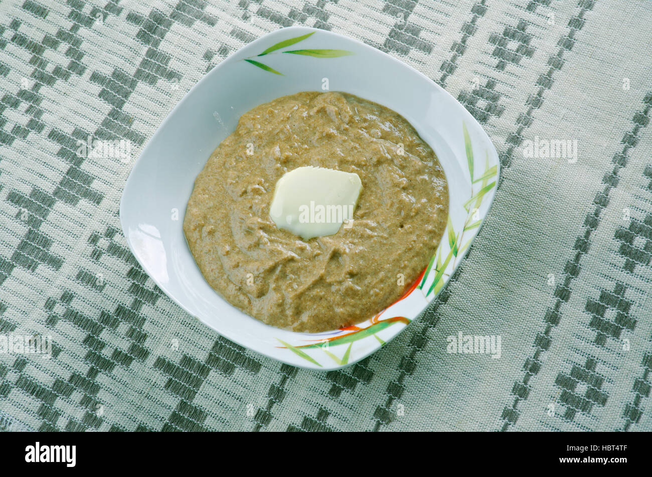 Ruispuuro finlandese della farina di segale porridge Foto Stock