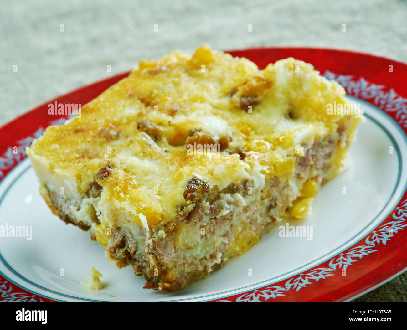 Tamale pie quintessenza pot americano-fortuna piatti casseruola. Foto Stock
