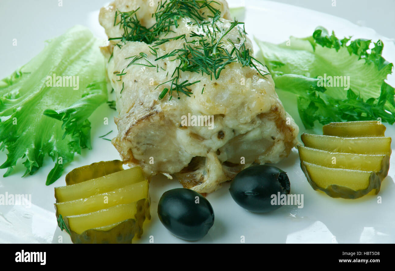 Rock pesce cotto close up Foto Stock