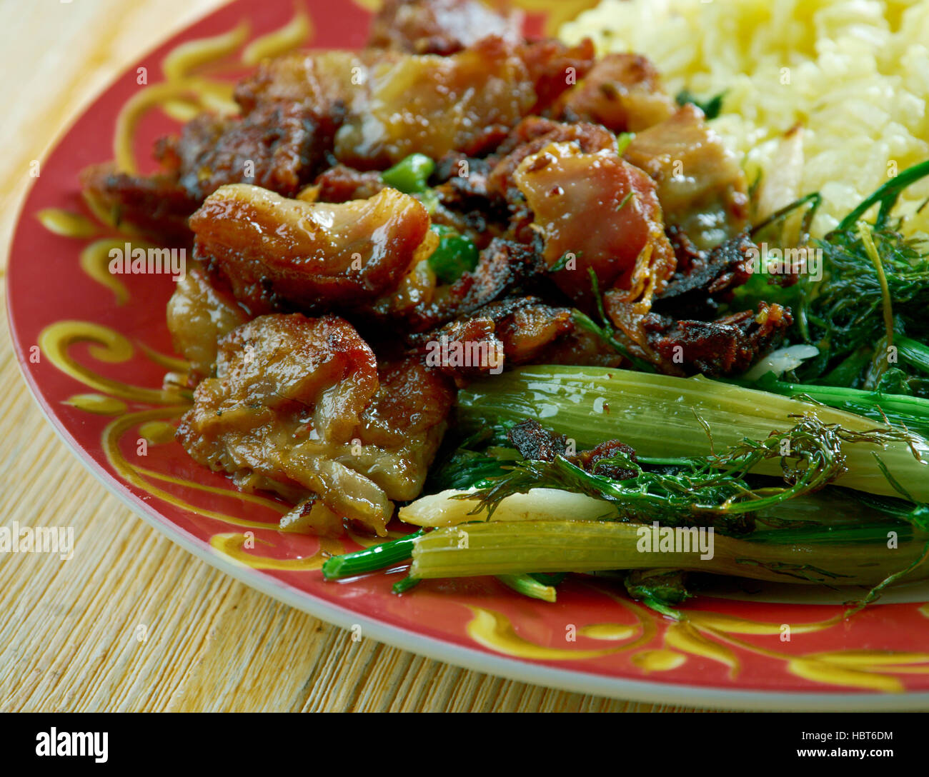 Sabzi qovurma plov cucina turca, Foto Stock