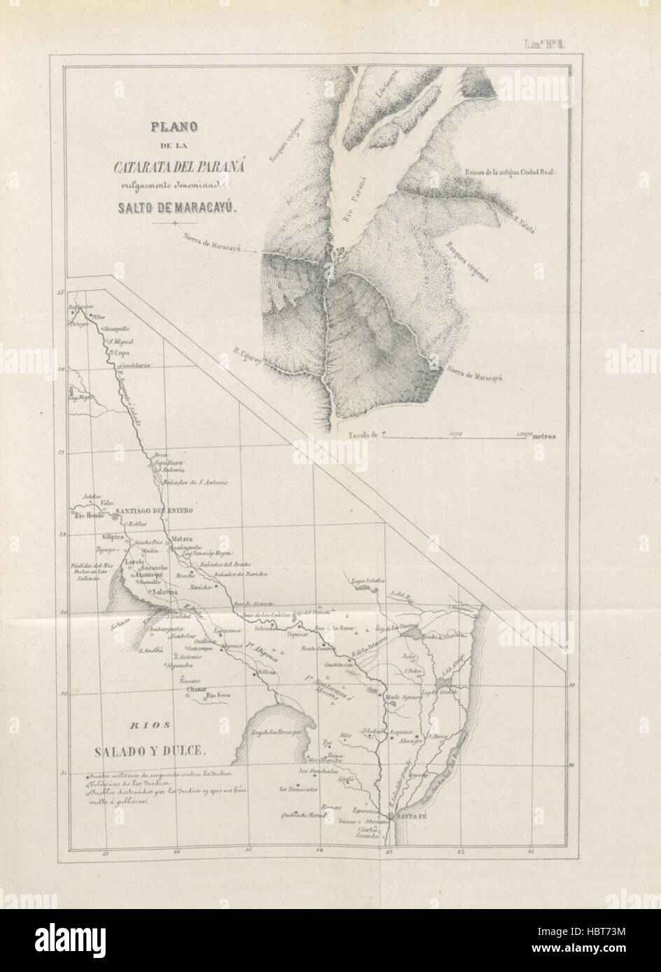 Immagine presa da pagina 307 di 'Ojeada sobre la parte Argentina de la regione hidrográfica del Rio de la Plata. [Con mappe.]' immagine presa da pagina 307 di 'Ojeada sobre la parte Foto Stock