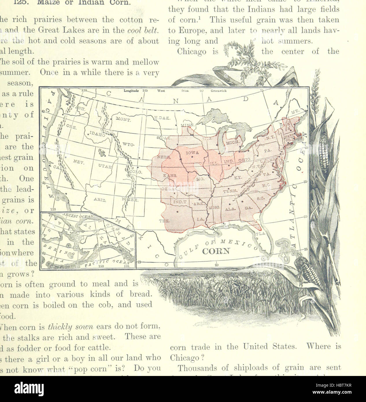 Immagine presa da pagina 105 di 'geografia primario. [Con illustrazioni.]' immagine presa da pagina 105 di 'geografia primario [con illustrazioni]' Foto Stock