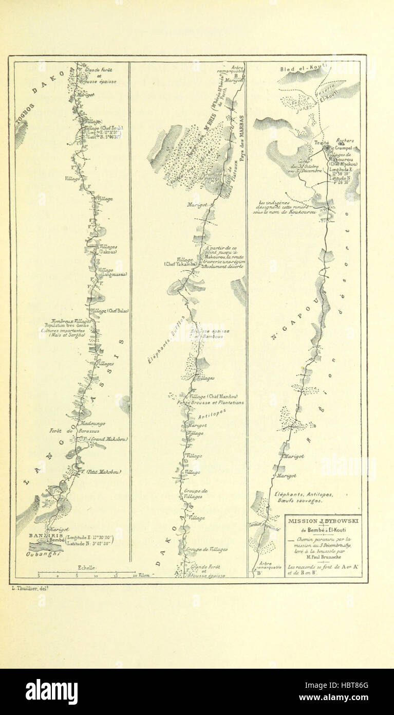 Immagine presa da pagina 169 di 'Nos Africains.-La missione Crampel.-La missione Dybowski.-La missione Mizon.-La missione Monteil ... La missione di seconde Mizon ... Ouvrage illustré' immagine presa da pagina 169 di 'Nos Africains-La Crampel-La missione Foto Stock