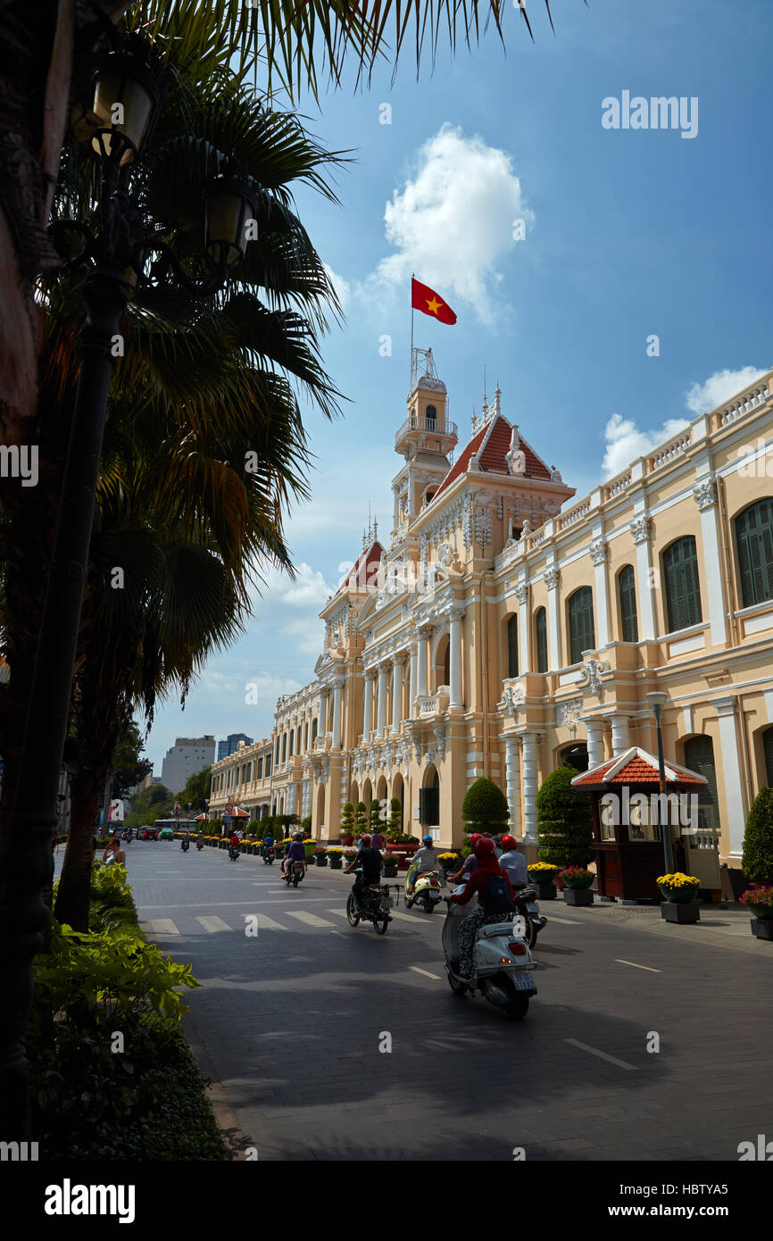 Storica del popolo edificio del Comitato (ex Hotel de Ville de Saigon), la città di Ho Chi Minh (Saigon), Vietnam Foto Stock