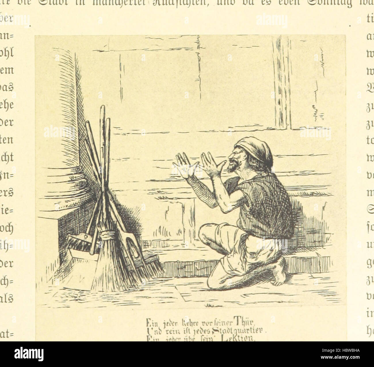 Questa pagina del "viaggio italiano di Goethe" illustra i viaggi di Goethe in Italia, tra cui città, architettura, paesaggi, pratiche culturali, arte, siti storici e vita quotidiana. Le illustrazioni forniscono una rappresentazione visiva dell’ambiente italiano e delle osservazioni di Goethe. Foto Stock