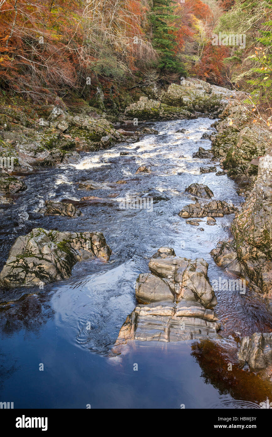 Gola sul fiume Findhorn in Moray, Scozia. Foto Stock