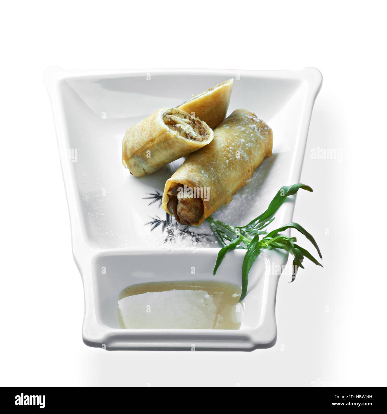 Sweet apple involtini primavera Foto Stock