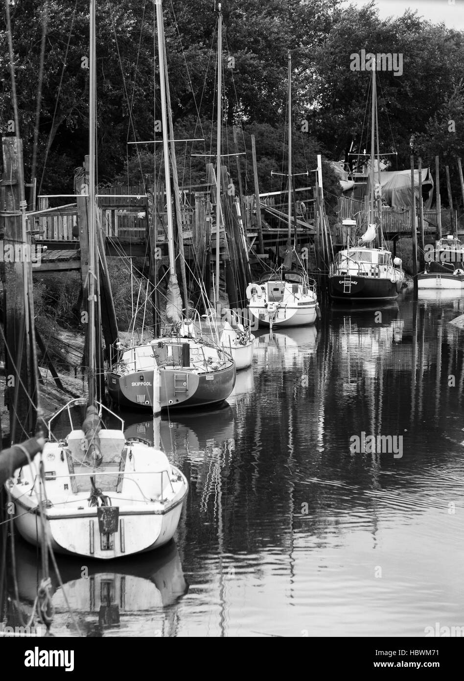 Barche di skippool creek Foto Stock