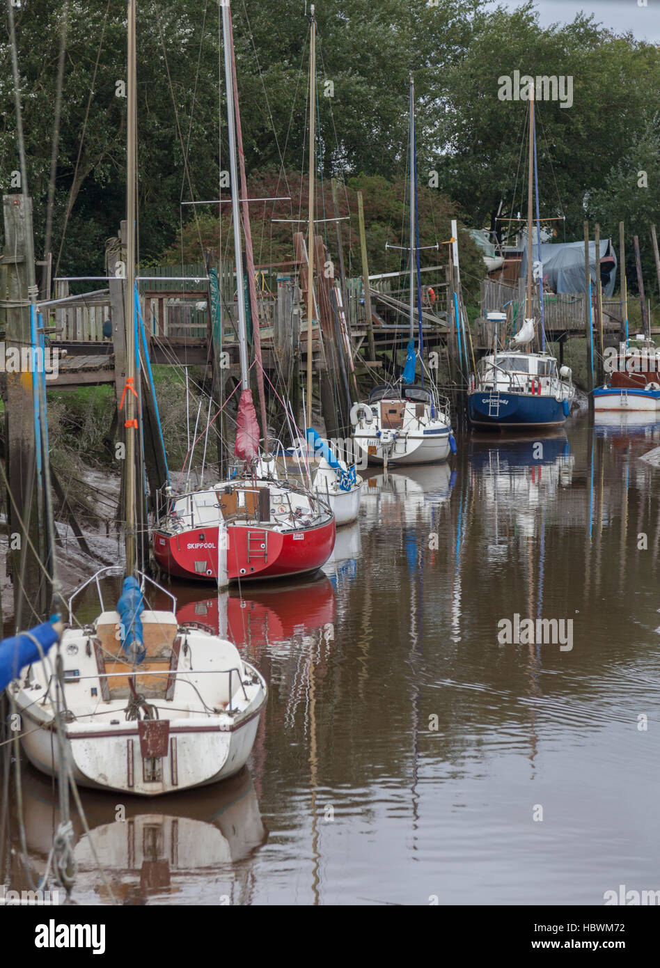 Barche di skippool creek Foto Stock