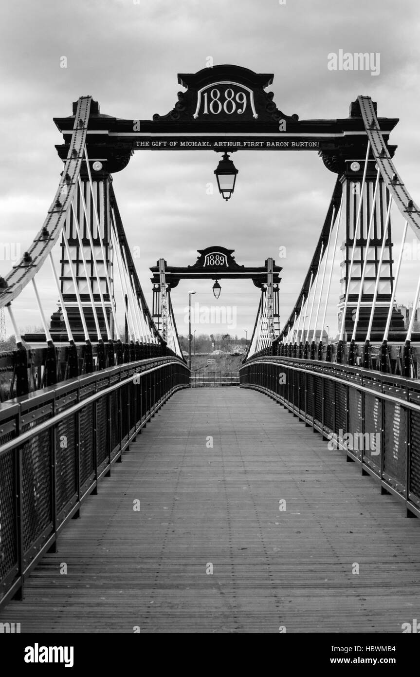 Ponte di ferro a Burton on Trent Foto Stock
