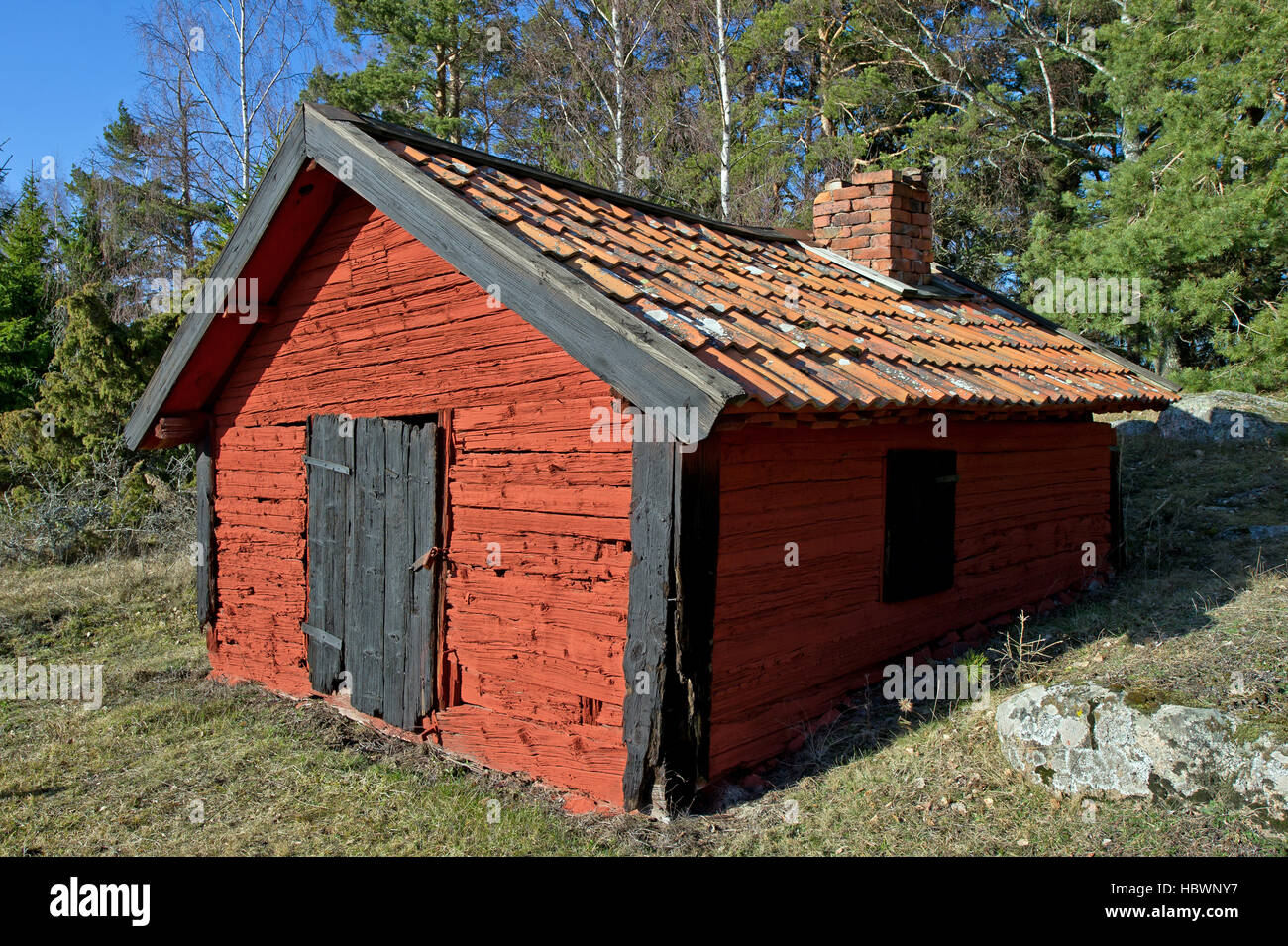 La vecchia officina di fabbro. Foto Stock