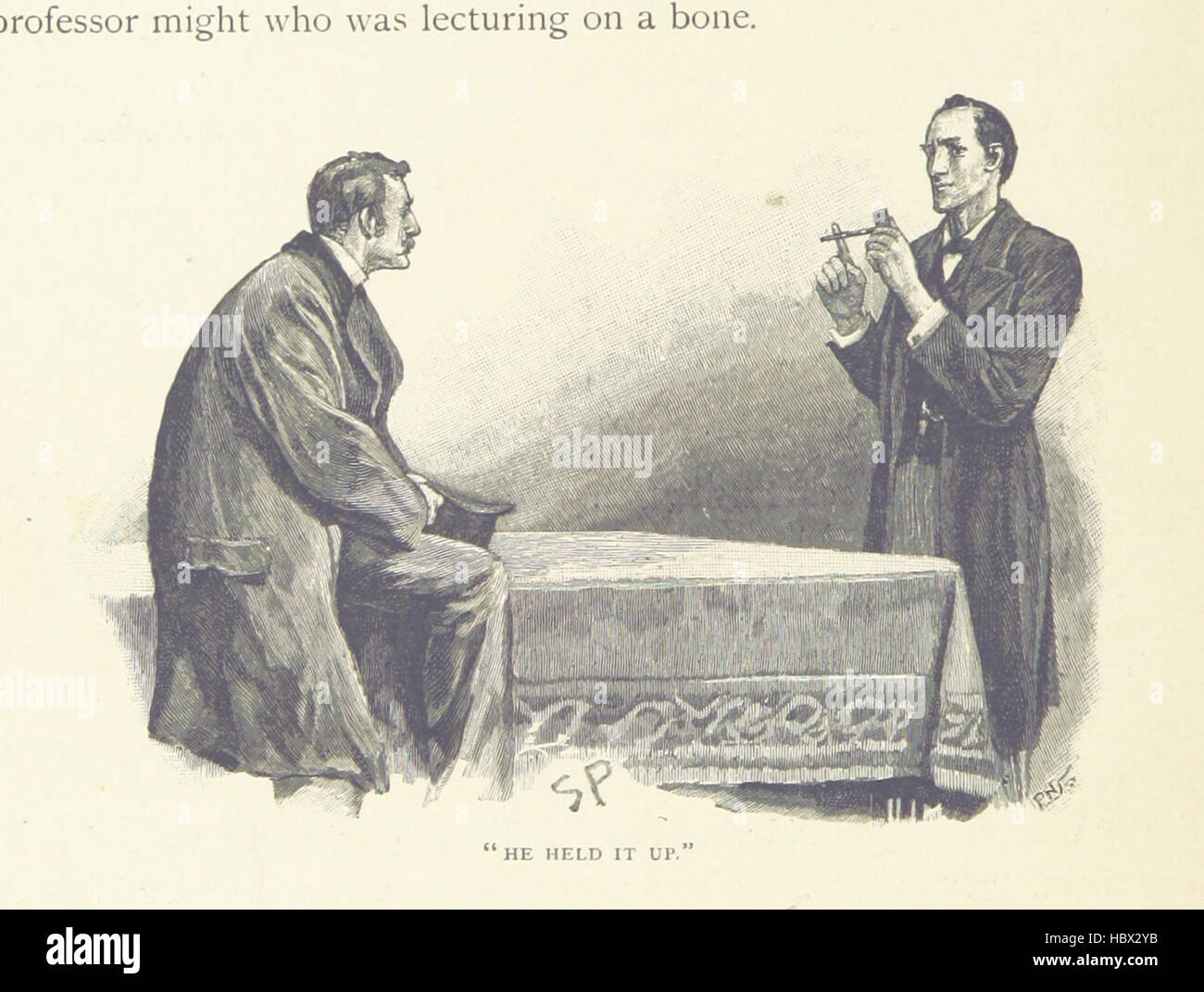 Questa immagine raffigura una scena di "The Memoirs of Sherlock Holmes", che mostra personaggi, lavori investigativi, interazioni, impostazioni di Londra, eventi narrativi e illustrazioni dal libro. Foto Stock