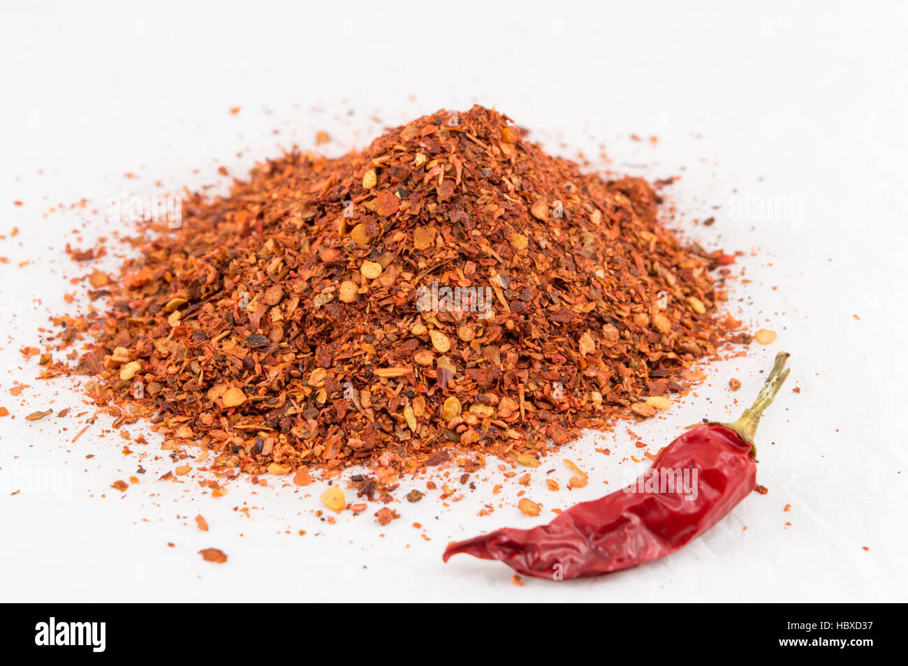 Paprika e peperoni secchi closeup Foto Stock