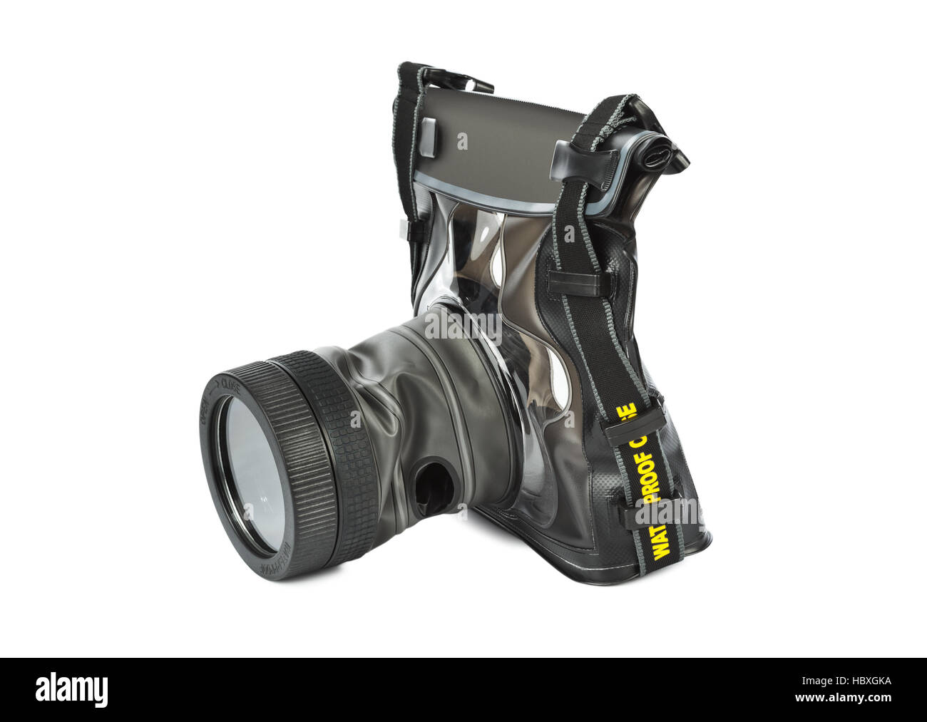 Custodia impermeabile per videocamera Foto Stock