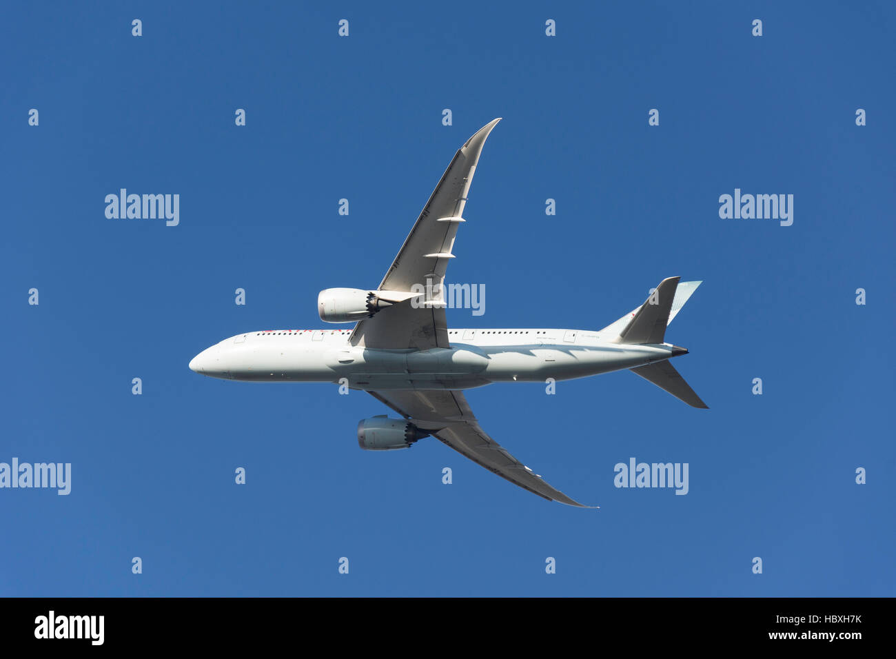 Air Canada 787-8 Boeing Dreamliner decollo dall'aeroporto di Heathrow, Hounslow, Greater London, England, Regno Unito Foto Stock