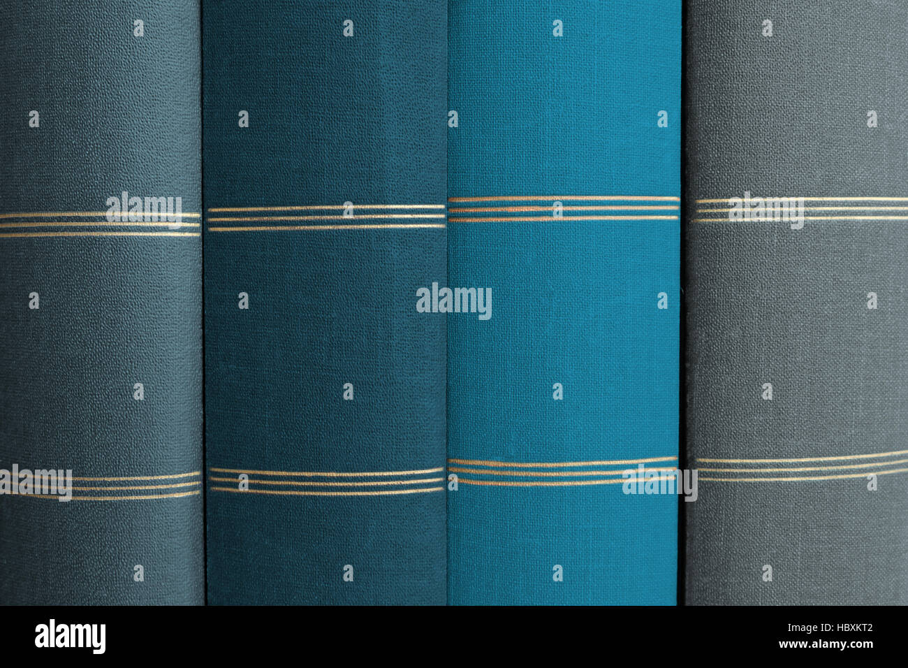 Pila di libri, prenota dorsali in fila Foto Stock