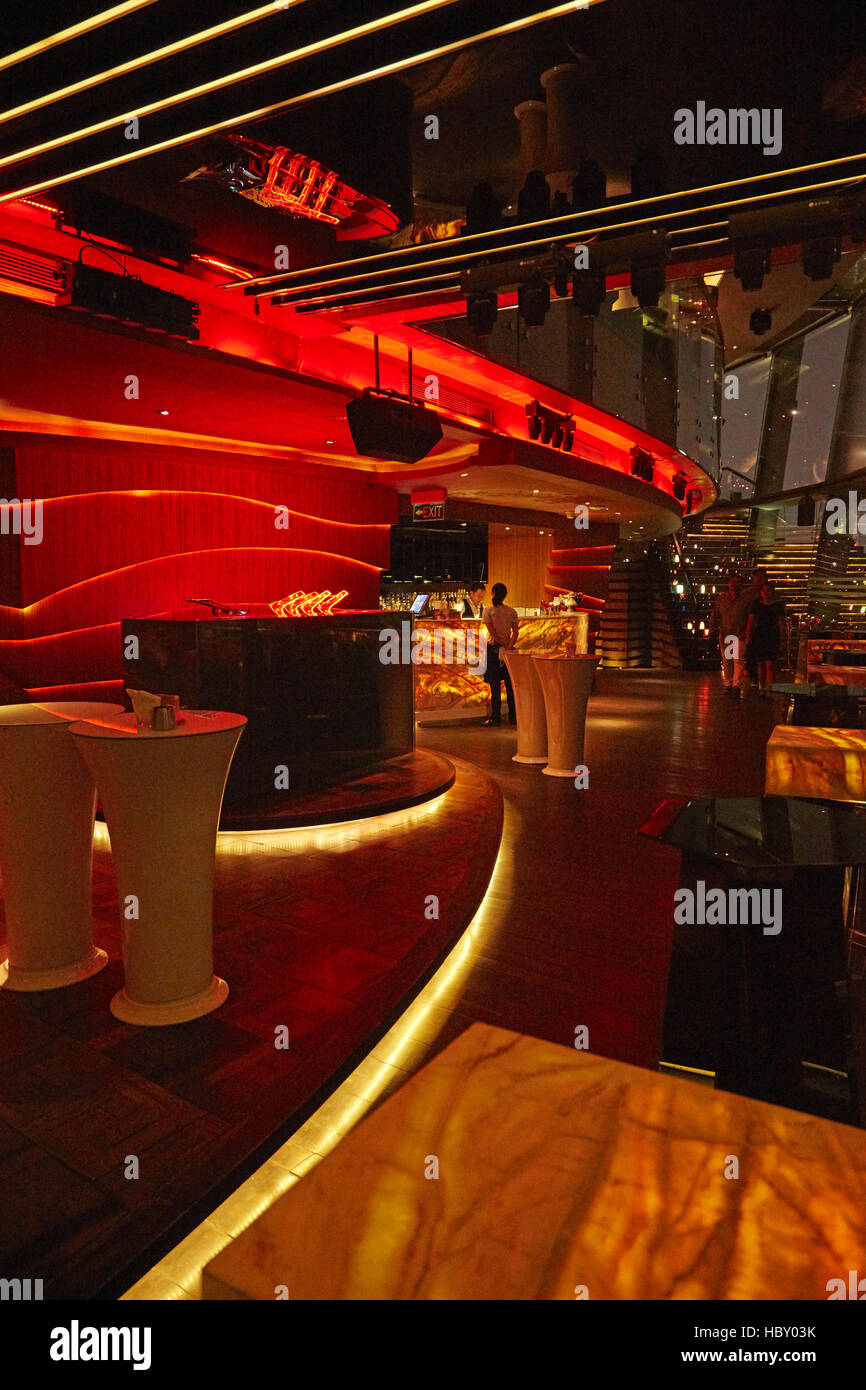 Chill Skybar di notte, Ho Chi Minh (Saigon), Vietnam Foto Stock