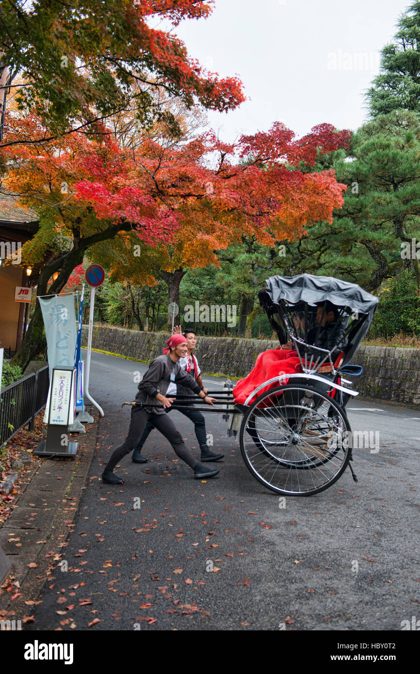 In rickshaw driver, Higashiyama, Kyoto, Giappone Foto Stock