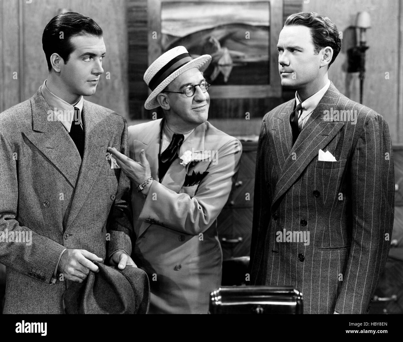 KID NIGHTINGALE, da sinistra, John Payne, Walter Catlett, John Ridgely, 1939 Foto Stock