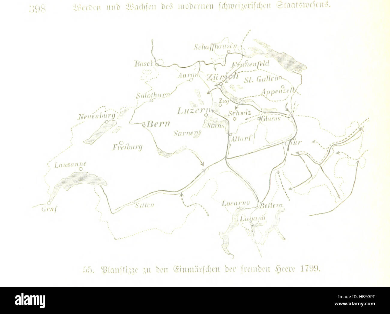 Immagine presa da pagina 416 del '[Geschichte der Schweiz, mit besonderer Rücksicht auf die Entwicklung des Verfassungs- und Kulturlebens von den ältesten Zeiten bis zur Gegenwart. Nach den Quellen und neuesten Forschungen gemeinfasslich dargestellt ... Mit immagine presa da pagina 416 del '[Geschichte der Schweiz, mit Foto Stock