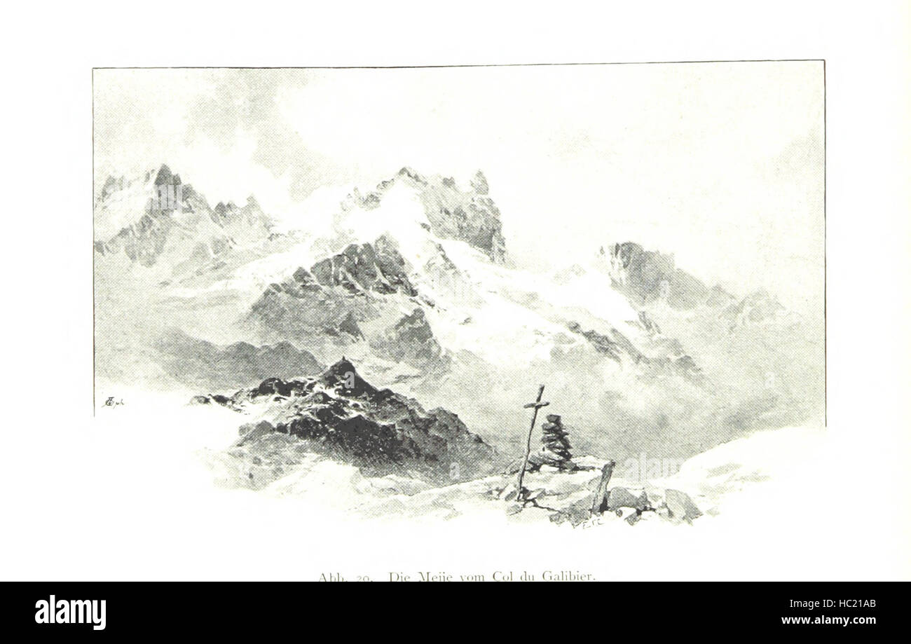 Immagine presa da pagina 60 del 'Aus den Alpen ... Illustriert, etc' immagine presa da pagina 60 del 'Aus den Alpen Foto Stock