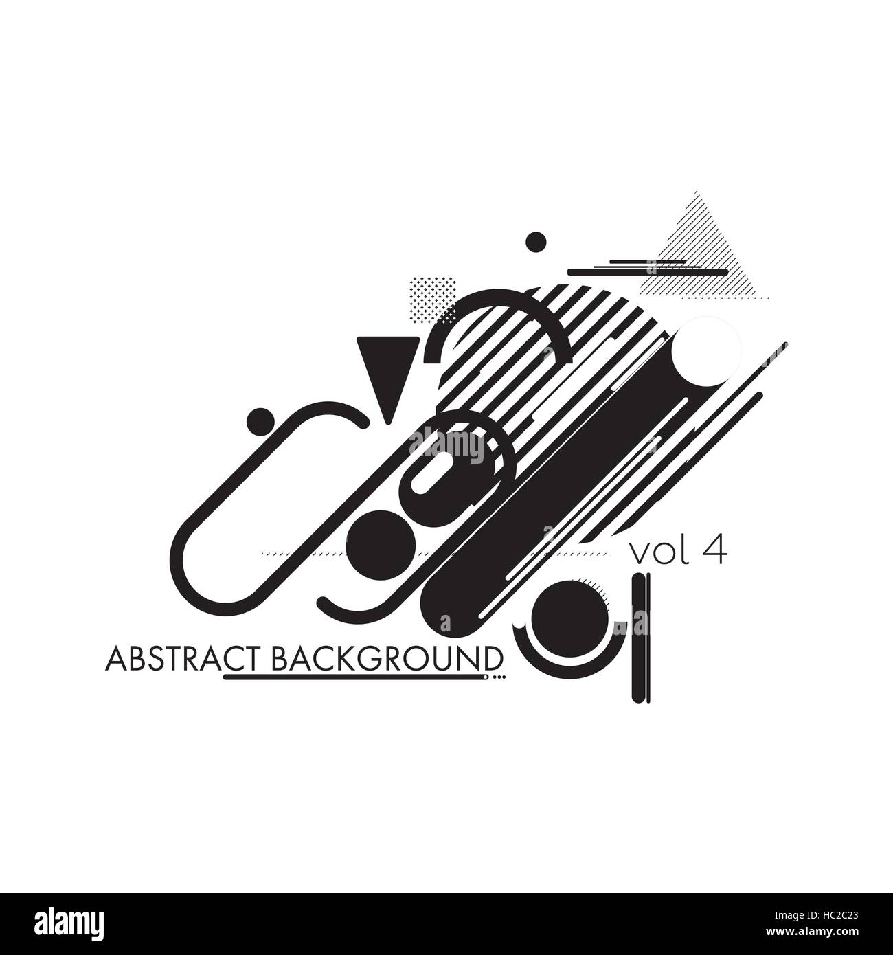 Minima sfondo astratta in bianco e nero Illustrazione Vettoriale