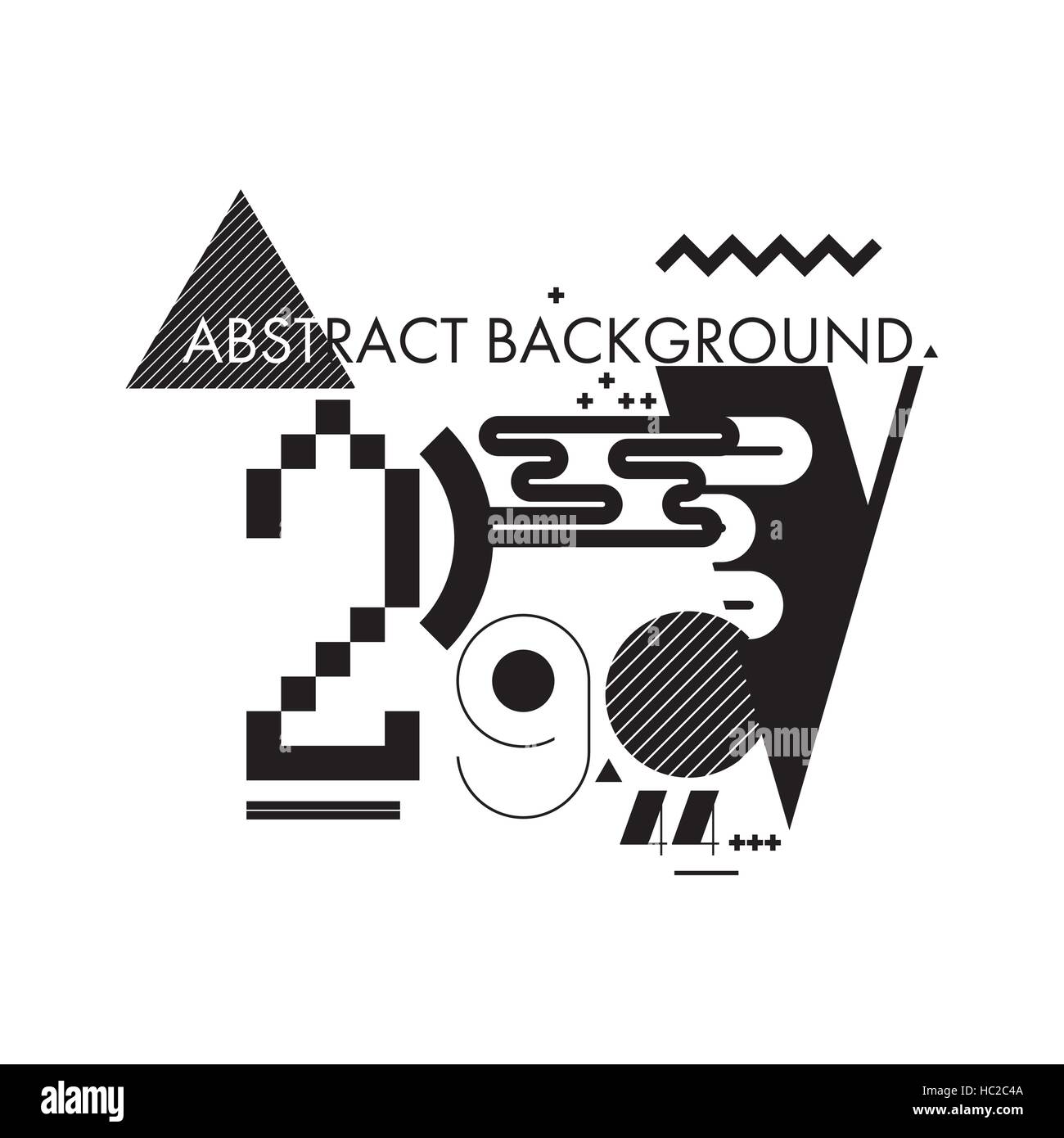 Minima sfondo astratta in bianco e nero Illustrazione Vettoriale