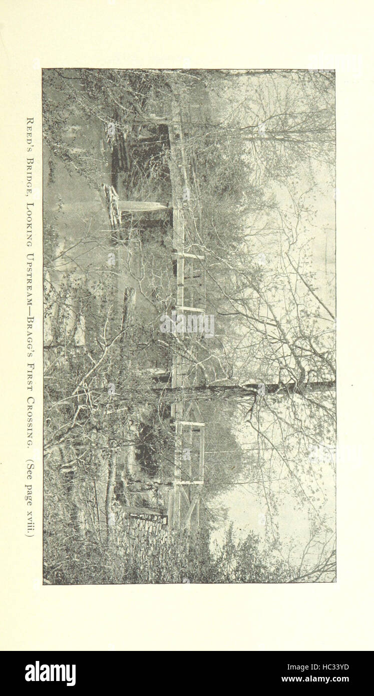 Pagina 215 dal "Parco Nazionale militare", che mostra mappe e illustrazioni che documentano i campi di battaglia, i movimenti delle truppe, le strutture militari, i monumenti e gli eventi storici di Chickamauga e Chattanooga per riferimento storico ed educativo. Foto Stock