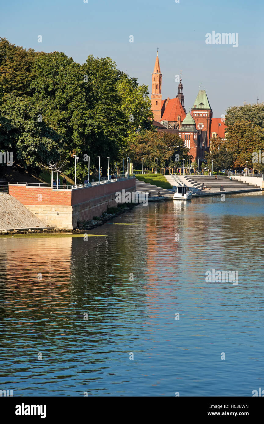 Wroclaw - vecchia città dell'Europa orientale sul fiume Oder. Polonia Foto Stock