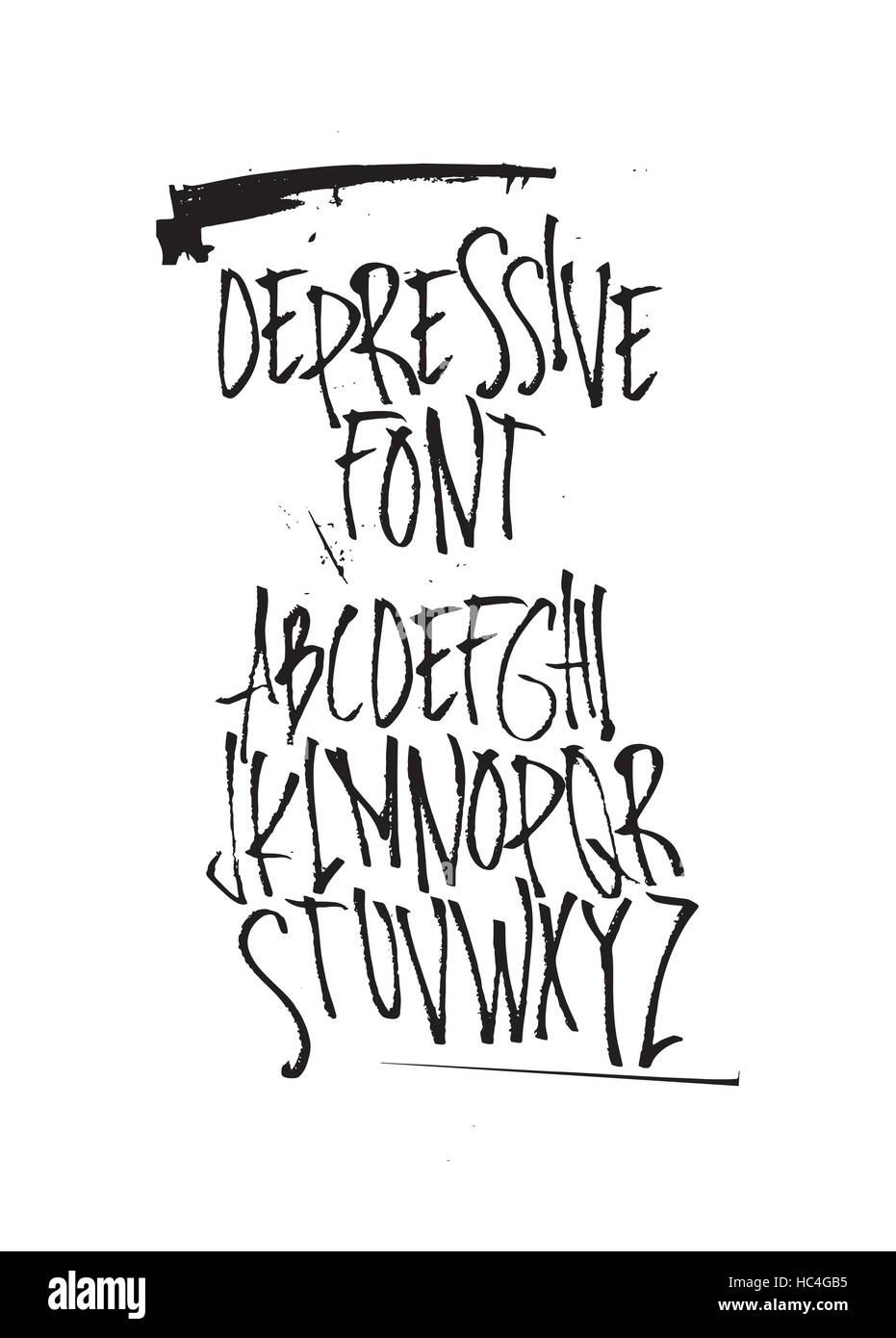 Tipo di carattere Illustrazione Vettoriale