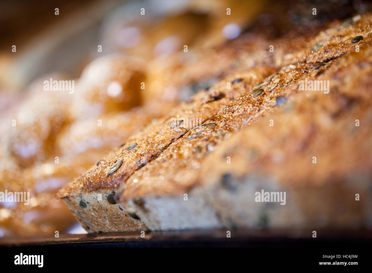 Close-up di cibo dolce nel display Foto Stock