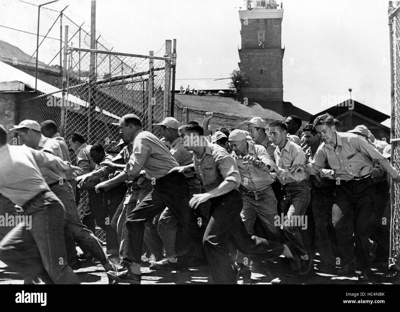 Sommossa in blocco di cella 11, 1954. Foto Stock
