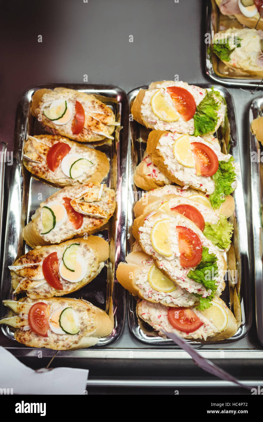 Close-up di antipasti in un vassoio Foto Stock