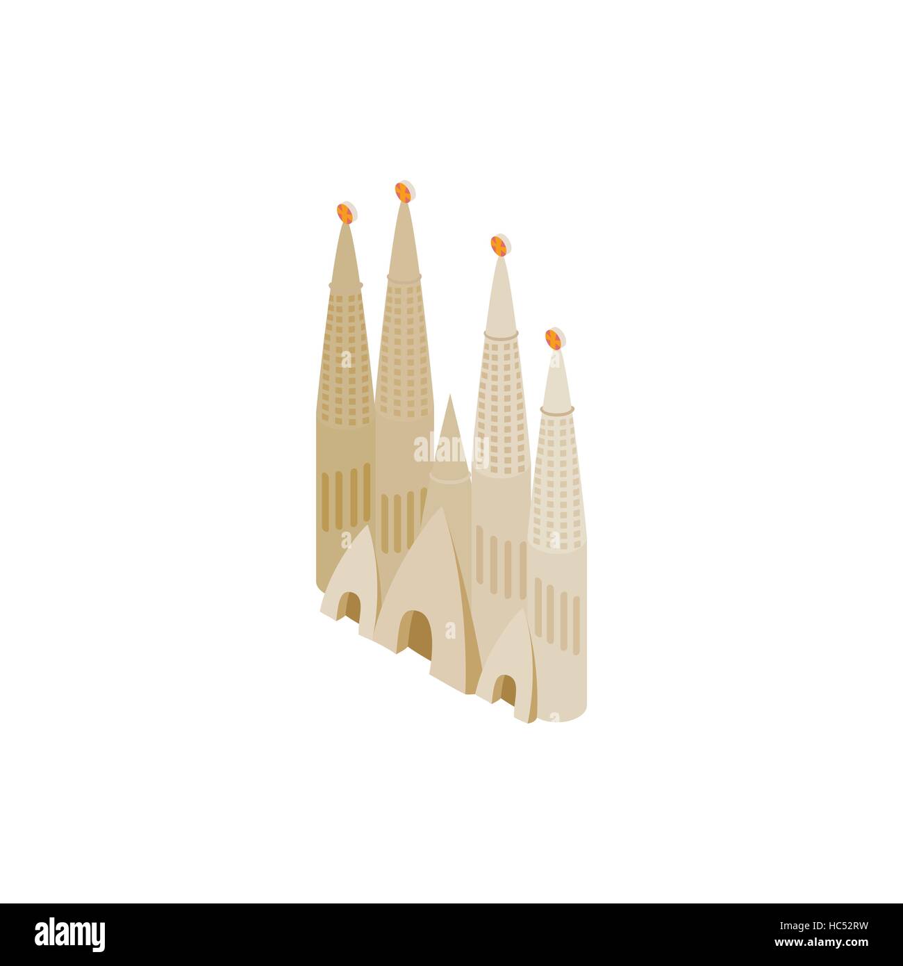 La Chiesa cattolico romana in icona di Barcellona Illustrazione Vettoriale