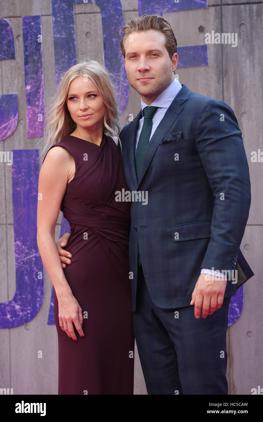 La squadra di suicidio Premiere europeo - Arrivi con: Jai Courtney, Mecki Dent dove: Londra, Regno Unito quando: 03 Ago 2016 Foto Stock