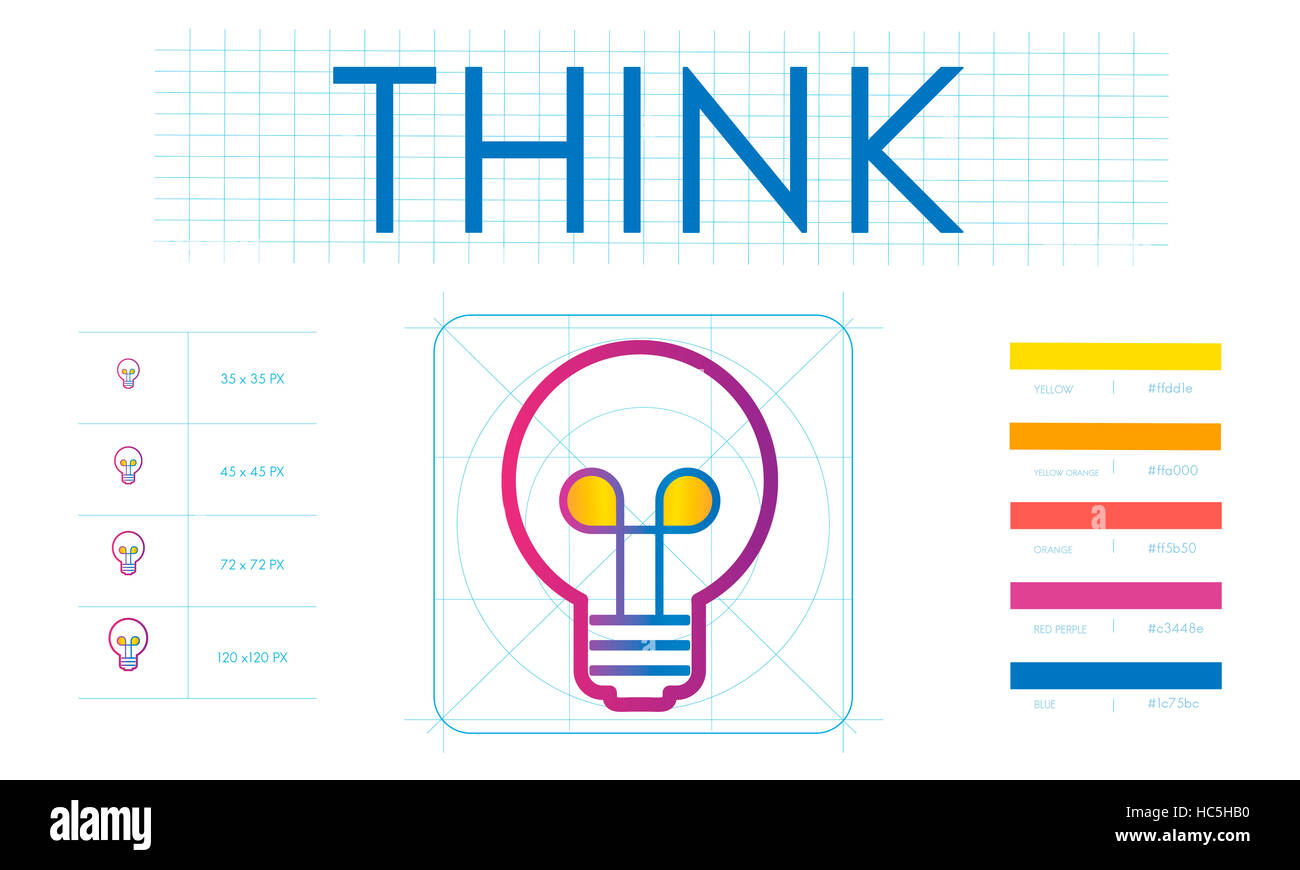 Innovazione di branding Creative Inspire Concept Foto Stock