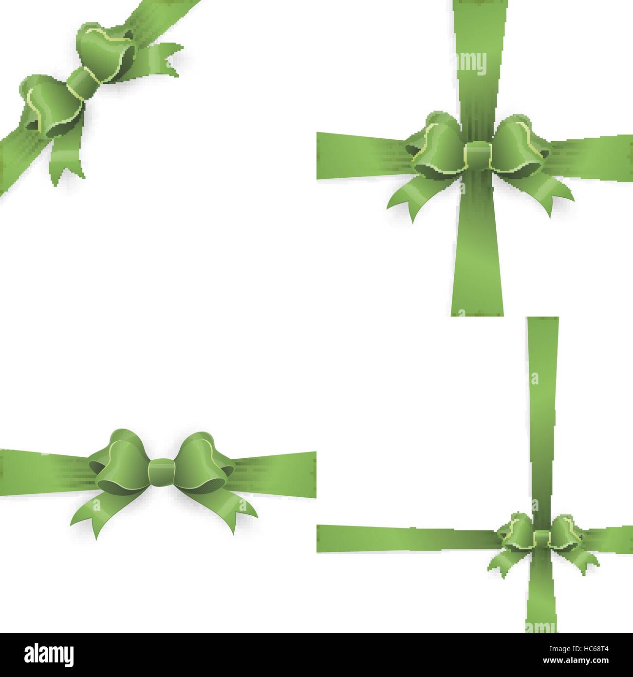 Fiocco di nastro verde Immagini Vettoriali Stock - Alamy
