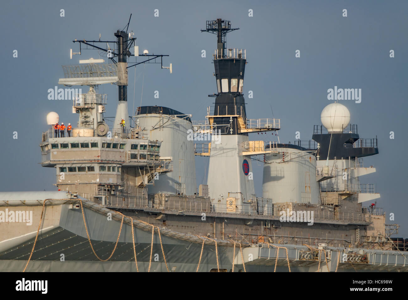 Ultimo addio alla illustre a Portsmouth, nel Regno Unito il 7 dicembre 2016. Foto Stock