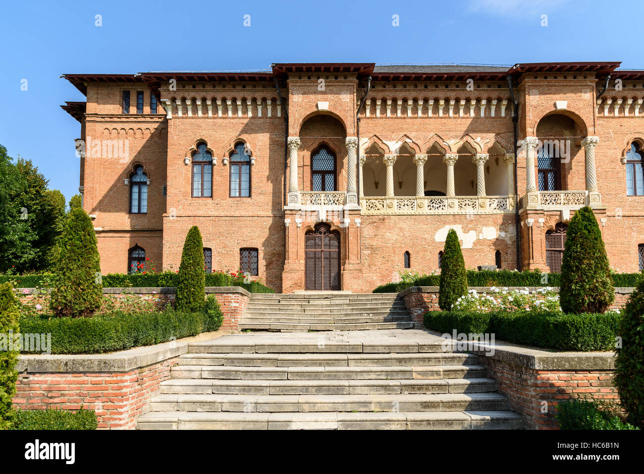 Palazzo Mogosoaia fu costruito in Romania tra 1698-1702 da Constantin Brancoveanu in rumeno di stile rinascimentale o Brancovenesc Foto Stock
