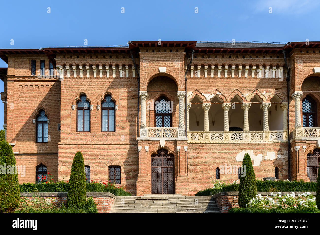 Palazzo Mogosoaia fu costruito in Romania tra 1698-1702 da Constantin Brancoveanu in rumeno di stile rinascimentale o Brancovenesc Foto Stock
