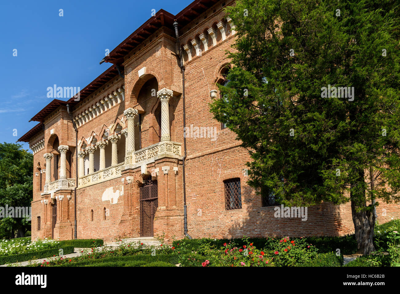 Palazzo Mogosoaia fu costruito in Romania tra 1698-1702 da Constantin Brancoveanu in rumeno di stile rinascimentale o Brancovenesc Foto Stock