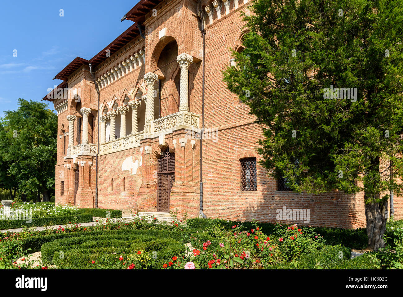 Palazzo Mogosoaia fu costruito in Romania tra 1698-1702 da Constantin Brancoveanu in rumeno di stile rinascimentale o Brancovenesc Foto Stock