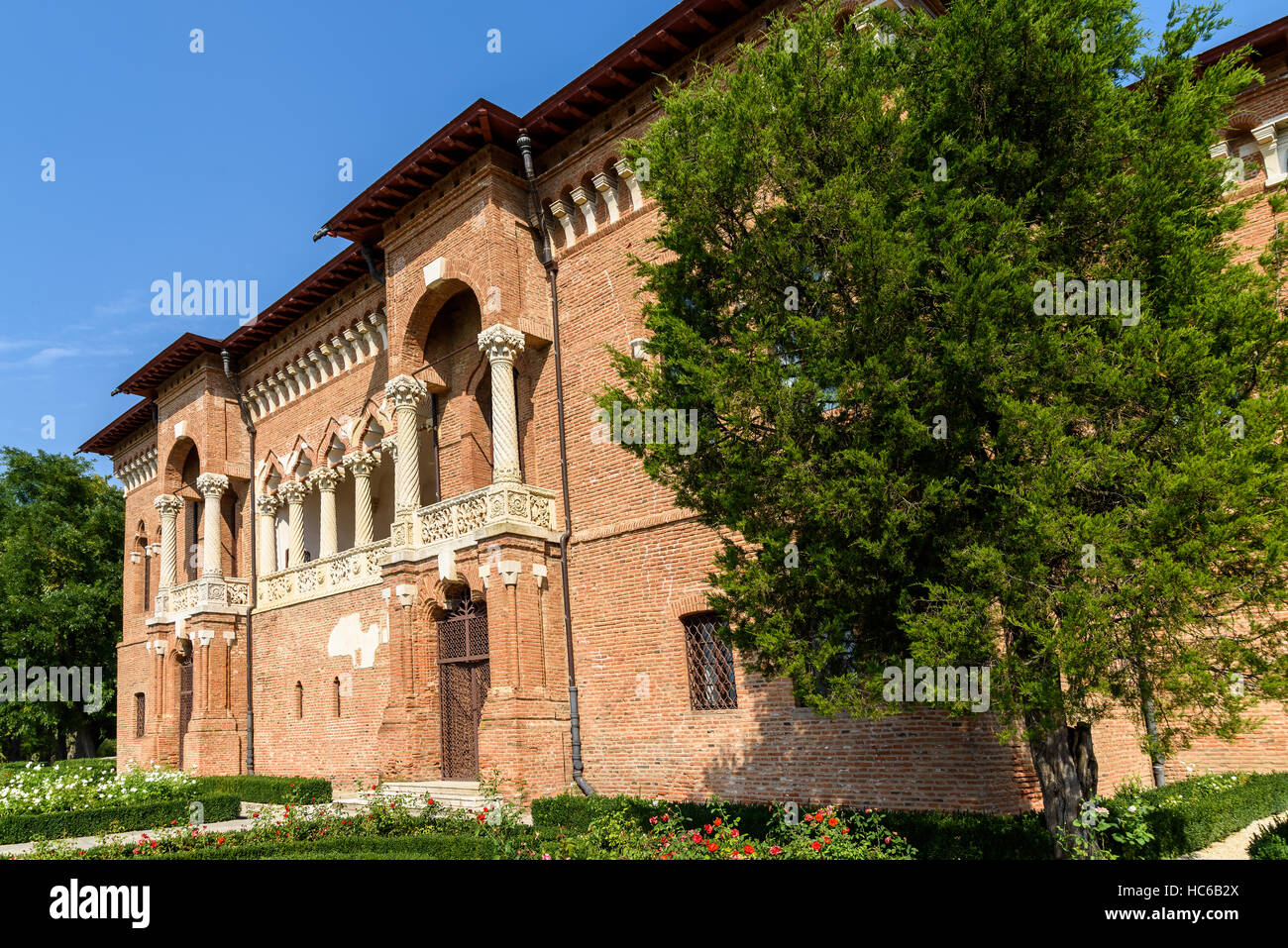 Palazzo Mogosoaia fu costruito in Romania tra 1698-1702 da Constantin Brancoveanu in rumeno di stile rinascimentale o Brancovenesc Foto Stock