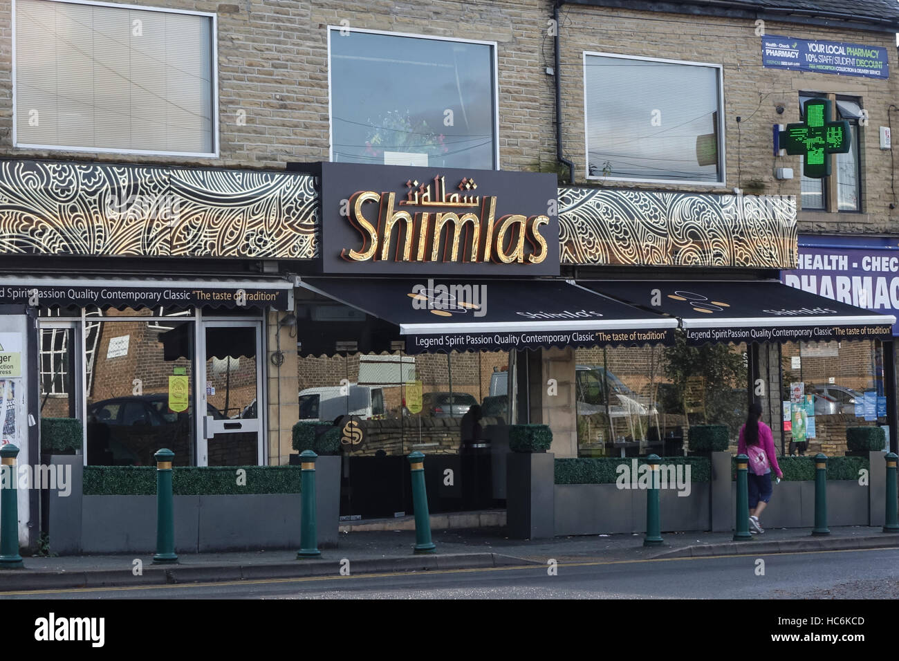 Shimlas ristorante indiano, Bradford, West Yorkshire Foto Stock