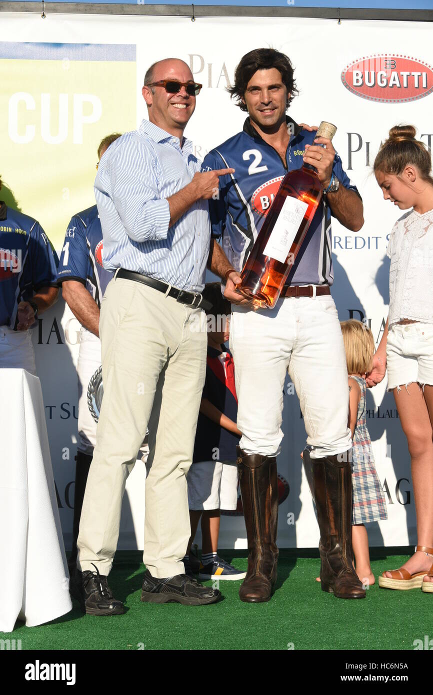 Ralph Lauren modello Nacho Figueras e attore Michael B.Giordania evidenziare Piaget Polo Cup con: Nacho Figueras dove: Bridgehampton, New York, Stati Uniti quando: 07 Ago 2016 Foto Stock