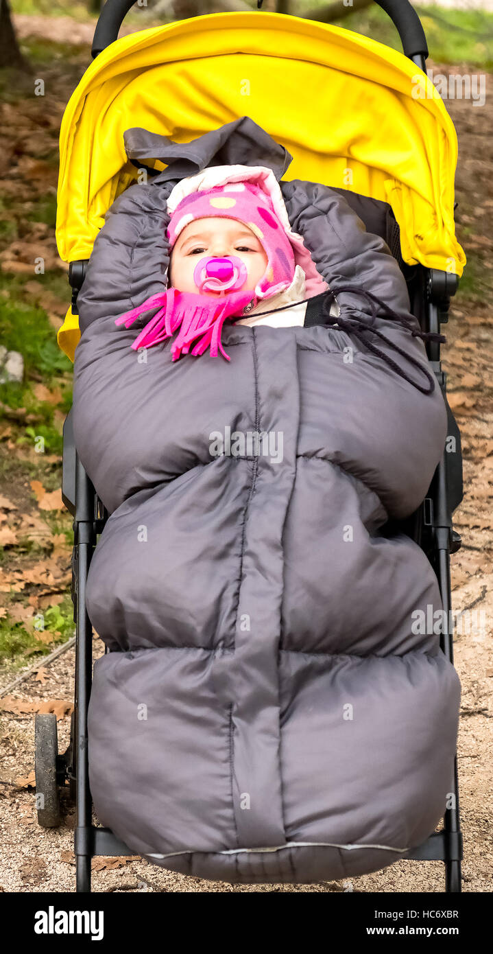 Baby sacco a pelo Foto Stock