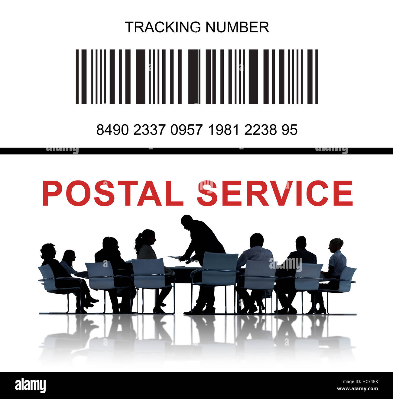 Codice a barre per il numero di Tracking Concept Foto Stock