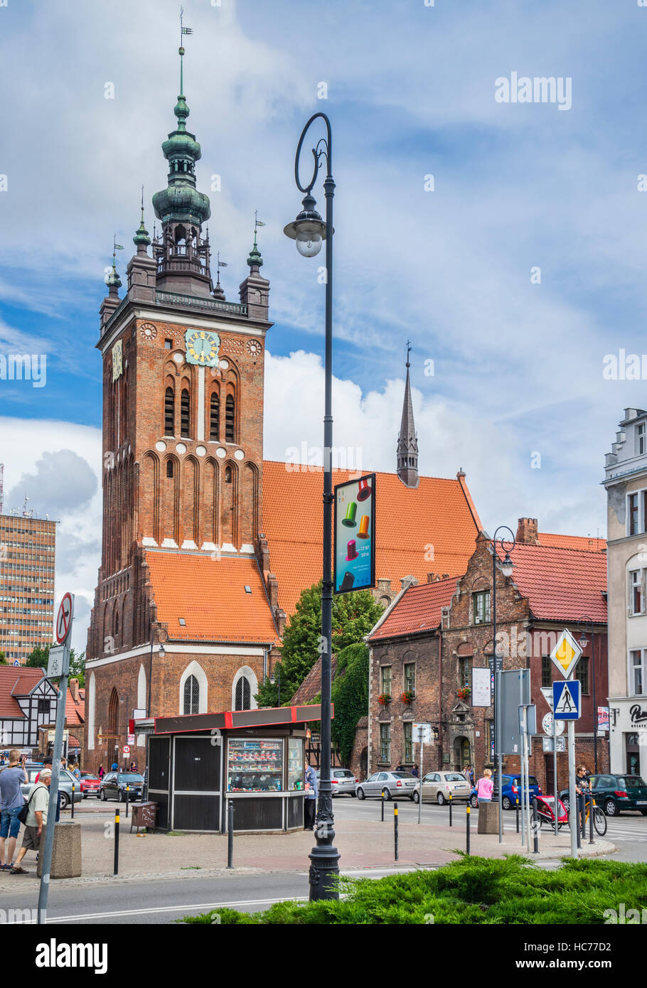 Polonia, Pomerania, Gdansk (Danzica), la chiesa di Santa Caterina nella Città Vecchia di Danzica Foto Stock